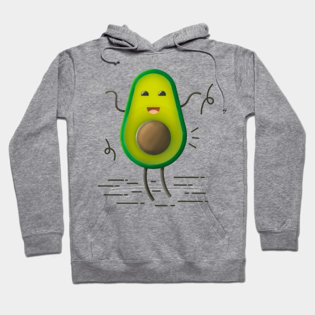 Dancing Avocado Hoodie by Dima Sabaka Store